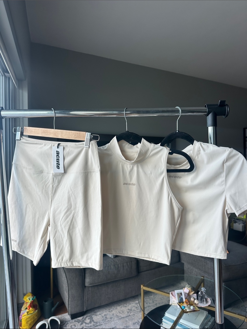 Three Piece Ivory Activewear Set by Acute